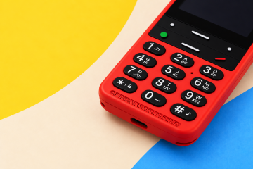 Detail of the keyboard on colorful background