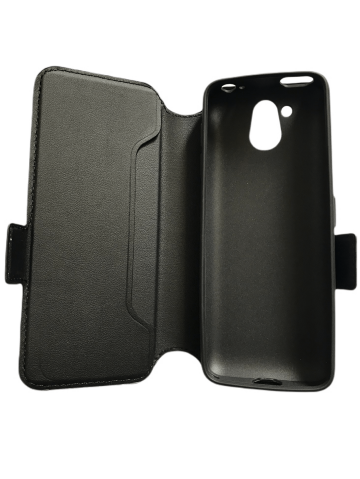 Opened black flip case